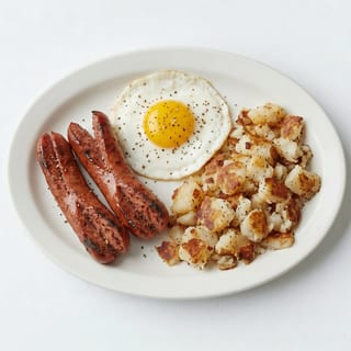 Smoked Sausage & Eggs